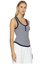 view 2 of 4 DÉBARDEUR THE FOUNDATION in Navy & White Stripe