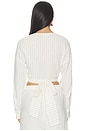 view 3 of 4 The Isla Top in Light Khaki Stripe