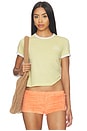 view 1 of 4 CAMISETA RINGER THE CROPPED FAVORITE DAUGHTER in Golden & Off White
