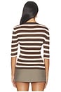 view 4 of 4 The Amelia Crewneck Top in Ganache Stripe