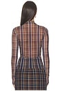 view 4 of 5 The Sheer Fantasy Top in Toffee Plaid