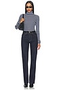view 5 of 5 The Amelia Long Sleeve Top in Cobalt Mini Stripe