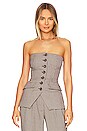 view 1 of 5 Phoebe Bustier in Chocolate Houndstooth
