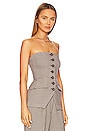 view 2 of 5 Phoebe Bustier in Chocolate Houndstooth