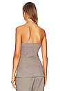 view 3 of 5 Phoebe Bustier in Chocolate Houndstooth