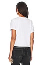 view 3 of 4 CROPPED COLLEGIATE Tシャツ in Bright White