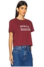 view 2 of 4 Cropped Collegiate Tee in Sangria Nights