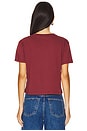 view 3 of 4 Cropped Collegiate Tee in Sangria Nights