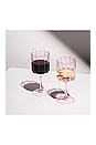 view 3 of 3 Wave Wine Glasses Set of 2 in Pink