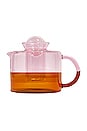 view 1 of 2 Two Tone Teapot in Pink & Amber