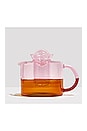 view 2 of 2 Two Tone Teapot in Pink & Amber