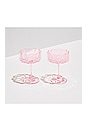 view 2 of 4 Wave Coupe Glasses Set of 2 in Pink