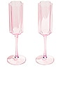view 1 of 3 Wave Flutes Set of 2 in Pink