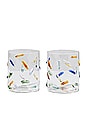 view 1 of 3 Confetti Glasses Set Of 2 in 