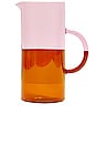 view 1 of 2 Two Tone Pitcher in Pink & Amber