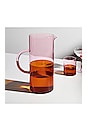 view 2 of 2 Two Tone Pitcher in Pink & Amber