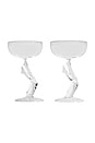 view 1 of 3 Tip Toe Coupe Glasses Set Of 2 in Clear