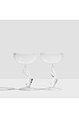 view 2 of 3 Tip Toe Coupe Glasses Set Of 2 in Clear