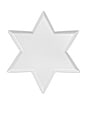 view 1 of 3 Ceramic Star of David Platter in White