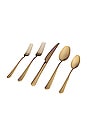 view 1 of 3 Flatware Set in Matte Gold