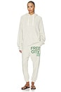 view 5 of 4 Basicgoodness Light Terry Fluff Hoodie in Heatheryumm Oats