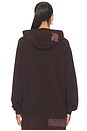 view 3 of 4 Basicgoodness Fluff Hoodie in Chocolate Rabbit