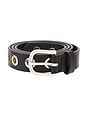 view 3 of 3 Rebecca Belt in Black Calf With Mixed Grommets