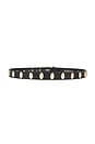 view 2 of 3 Rebecca Belt in Black Calf With Gold Oval Studs