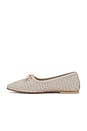 view 5 of 5 Roma Flat in Crystal Closed Woven Calf