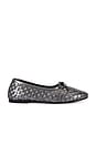 view 1 of 5 Roma Flat in Gunmetal Closed Woven Calf