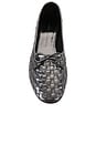view 4 of 5 Roma Flat in Gunmetal Closed Woven Calf