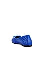 view 3 of 5 Roma Flat in Cobalt Closed Woven Calf