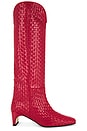 view 1 of 5 Lennox Boot in Crimson Red Woven Calf