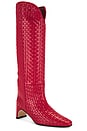 view 2 of 5 Lennox Boot in Crimson Red Woven Calf