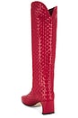 view 3 of 5 Lennox Boot in Crimson Red Woven Calf