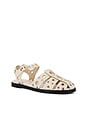 view 2 of 5 Sera Flat in Bone Calf With Mixed Grommets