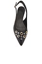 view 4 of 5 Marie Slingback in Black Calf With Mixed Grommets