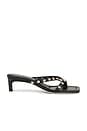 view 1 of 5 Elaine Sandal in Black With Gold Studs