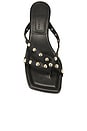 view 4 of 5 Elaine Sandal in Black With Gold Studs