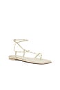 view 2 of 5 Alexia Sandal in Vanilla With Gold Studs
