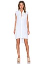 view 4 of 4 Denim Le Sleeveless Shirt Dress in Blanc