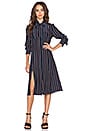 view 1 of 5 Denim Le Shirt Tie Dress in Navy Vintage Stripe