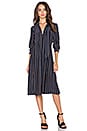 view 2 of 5 Denim Le Shirt Tie Dress in Navy Vintage Stripe