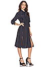 view 3 of 5 Denim Le Shirt Tie Dress in Navy Vintage Stripe
