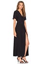 view 2 of 3 Denim Le Wrap Tie Dress in Noir