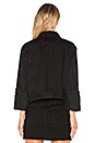 view 3 of 4 Denim Le Jacket Reverse Overlock Cuff in Black Knight