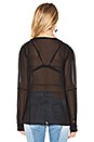 view 3 of 5 Denim Windowpane Top in Noir