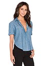 view 2 of 3 Denim Le Elbow Button Shirt in Chambray