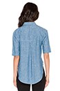 view 3 of 3 Denim Le Elbow Button Shirt in Chambray