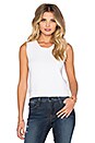 view 1 of 3 Denim Le Crop Sweater Tank in Blanc